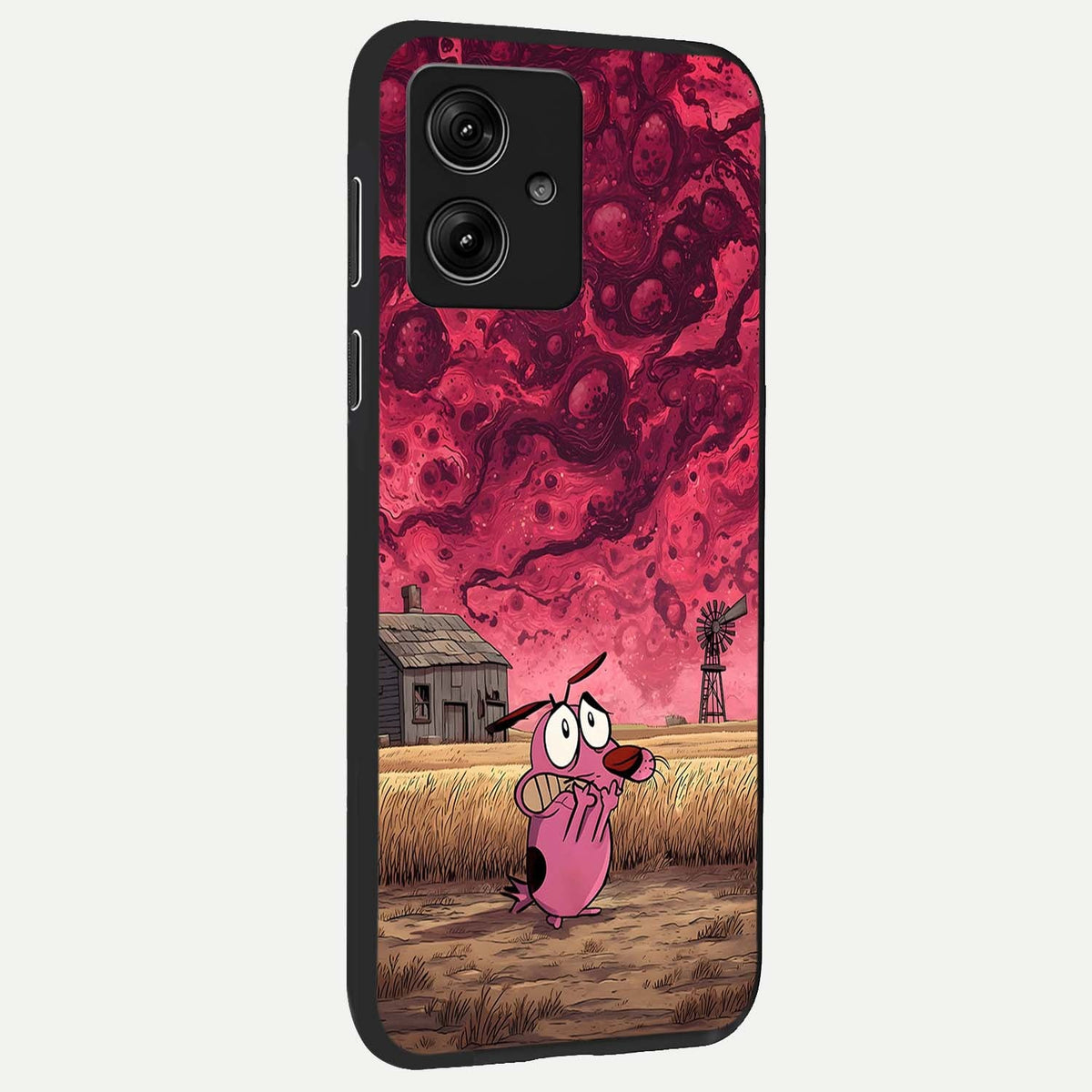 Courage Under Sky back cover For Moto G54 slim fit glass case with vibrant aesthetic design
