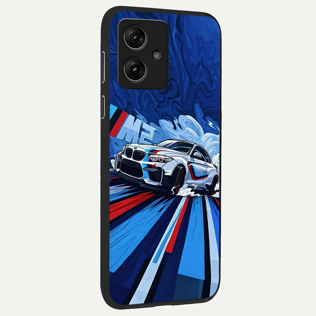 Drift Power Rush back cover For Moto G54 slim fit glass case with vibrant aesthetic design