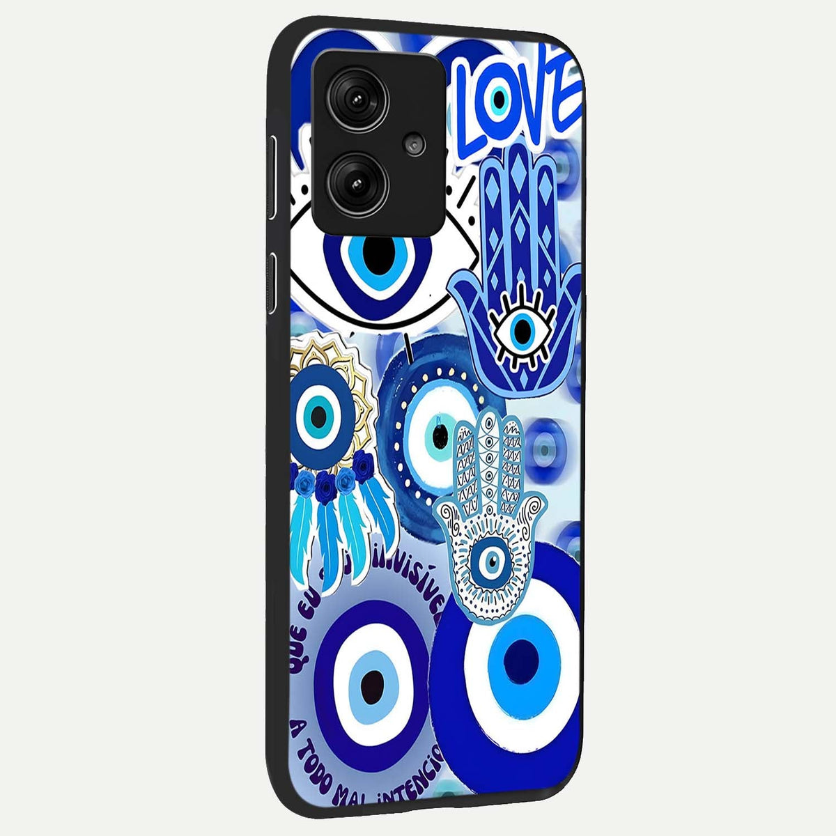 Evil Eyes Dream back cover For Moto G54 slim fit glass case with vibrant aesthetic design