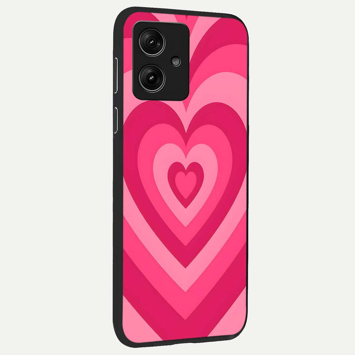 Layered Love Hearts back cover For Moto G54 slim fit glass case with vibrant aesthetic design