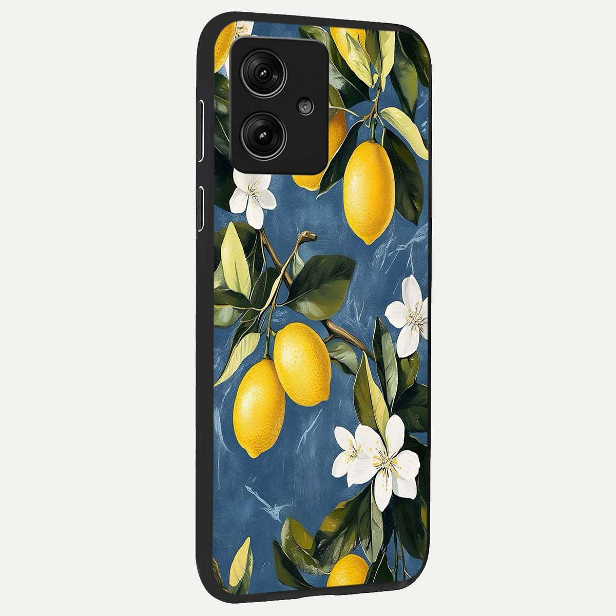 Lemon Dream Garden back cover For Moto G54 slim fit glass case with vibrant aesthetic design