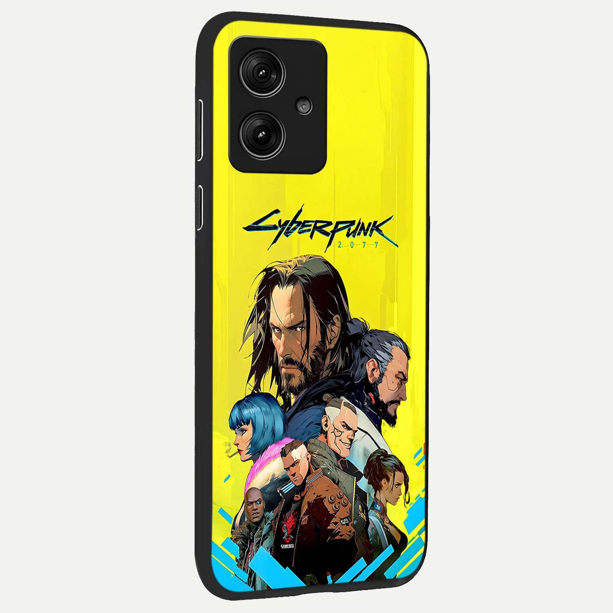 Neon Rebel Genesis back cover For Moto G54 slim fit glass case with vibrant aesthetic design