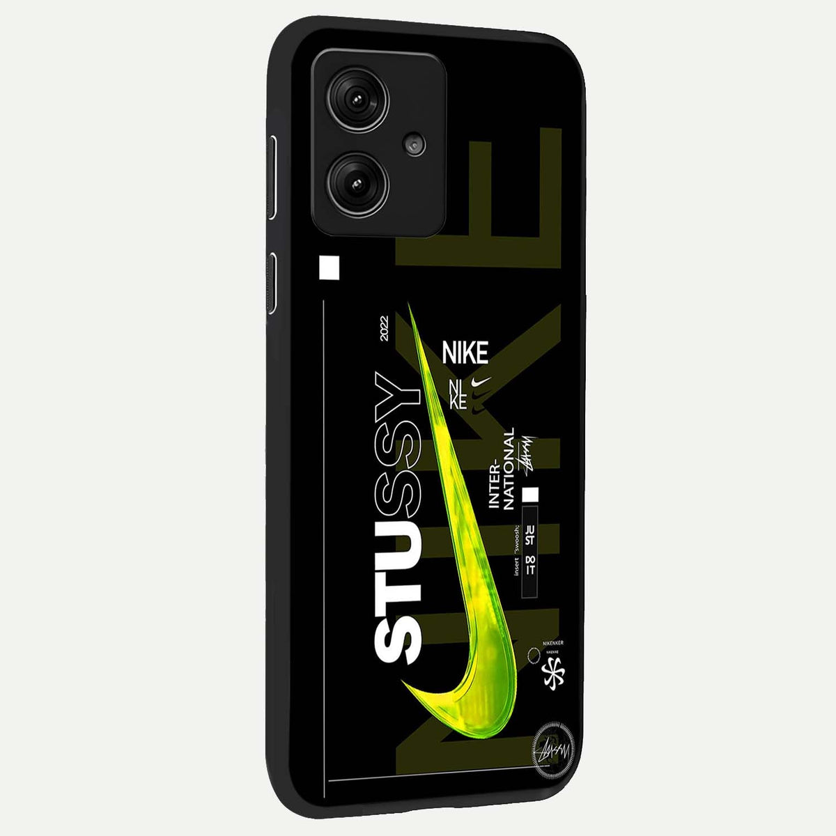 Neon Street Edition back cover For Moto G54 slim fit glass case with vibrant aesthetic design