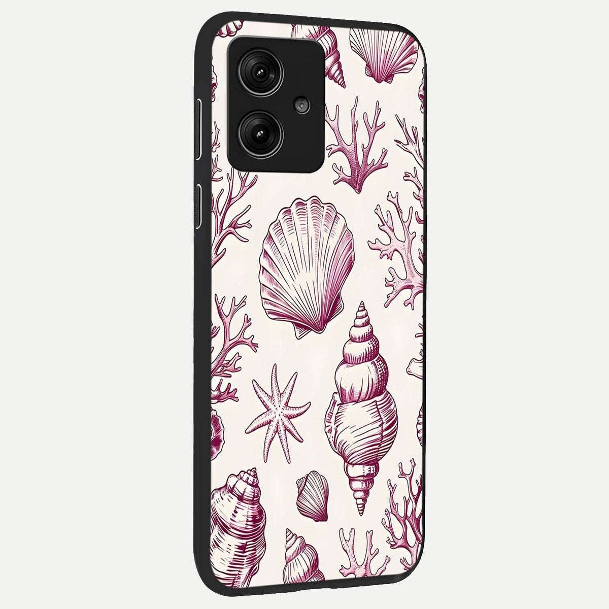 Pink Power Sparks back cover For Moto G54 slim fit glass case with vibrant aesthetic design