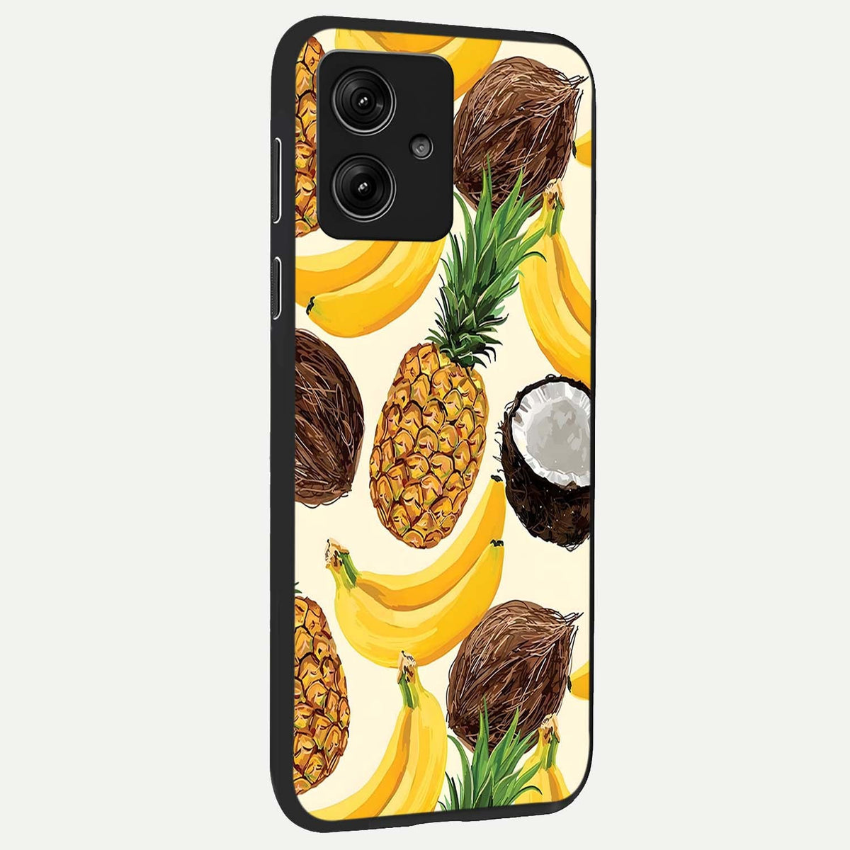 Tropical Fruit Mood back cover For Moto G54 slim fit glass case with vibrant aesthetic design