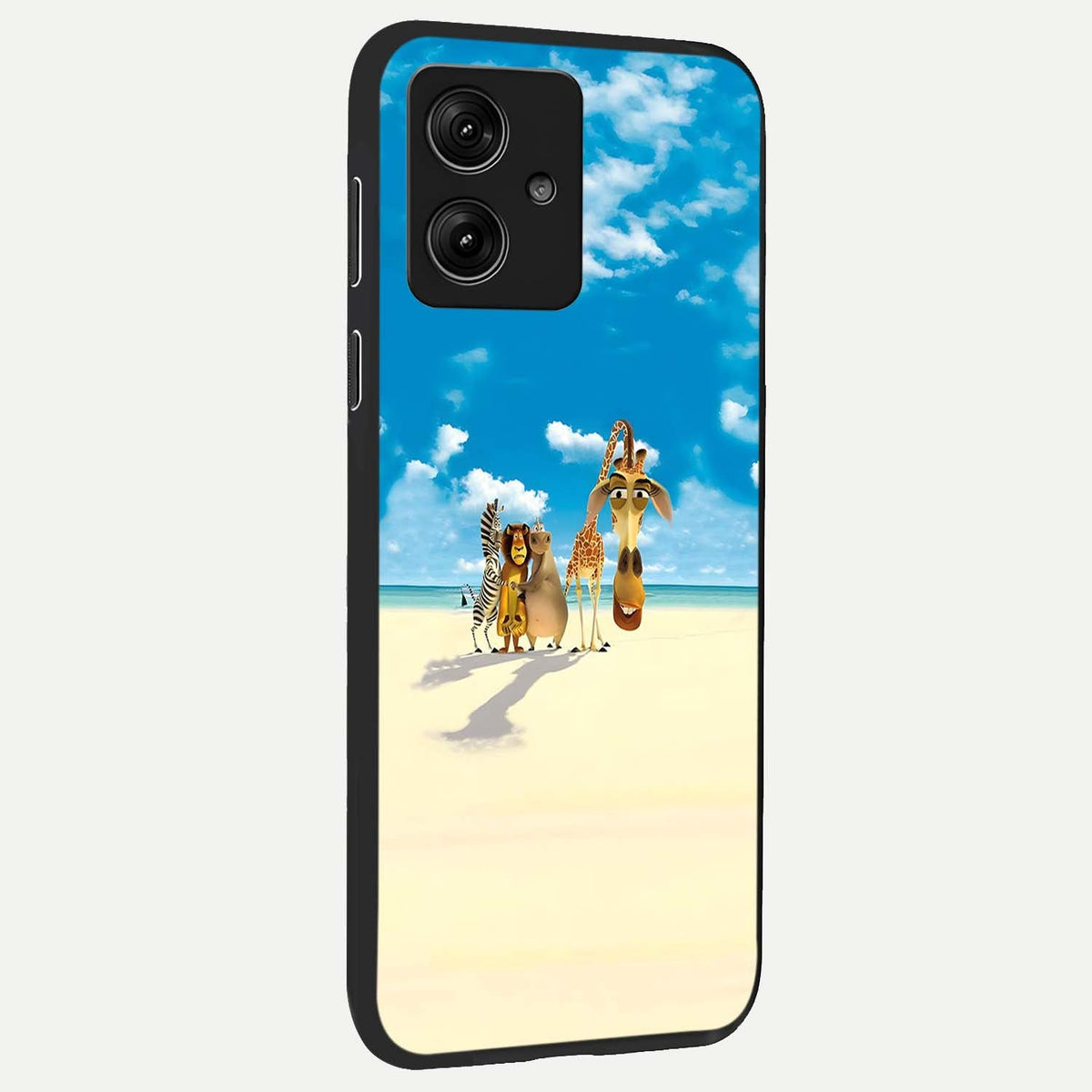 Tropical Fun Squad back cover For Moto G54 slim fit glass case with vibrant aesthetic design