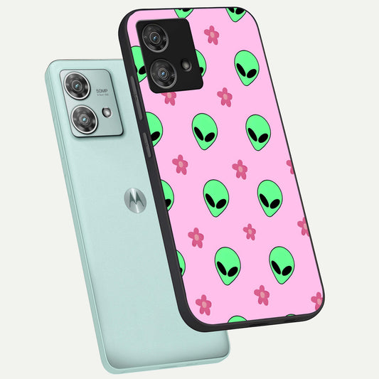 Cosmic Cute Crush phone case For Moto Edge 40 Neo showing premium glass back cover with detailed artwork