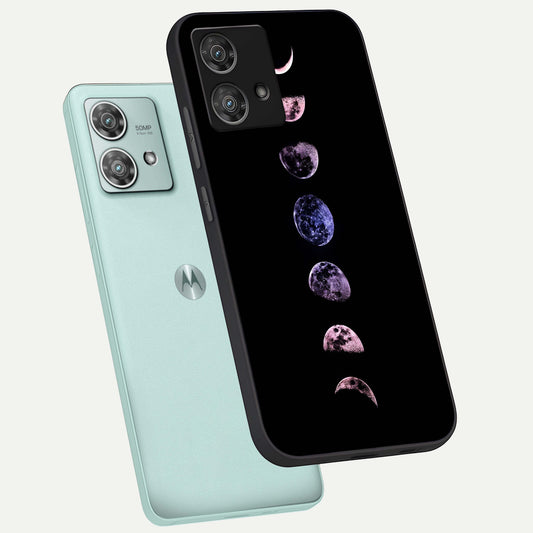 Crimson All Planets phone case For Moto Edge 40 Neo showing premium glass back cover with detailed artwork