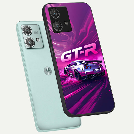 Speed Drift Legend phone case For Moto Edge 40 Neo showing premium glass back cover with detailed artwork