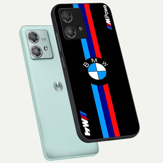Turbo BMW Beast phone case For Moto Edge 40 Neo showing premium glass back cover with detailed artwork
