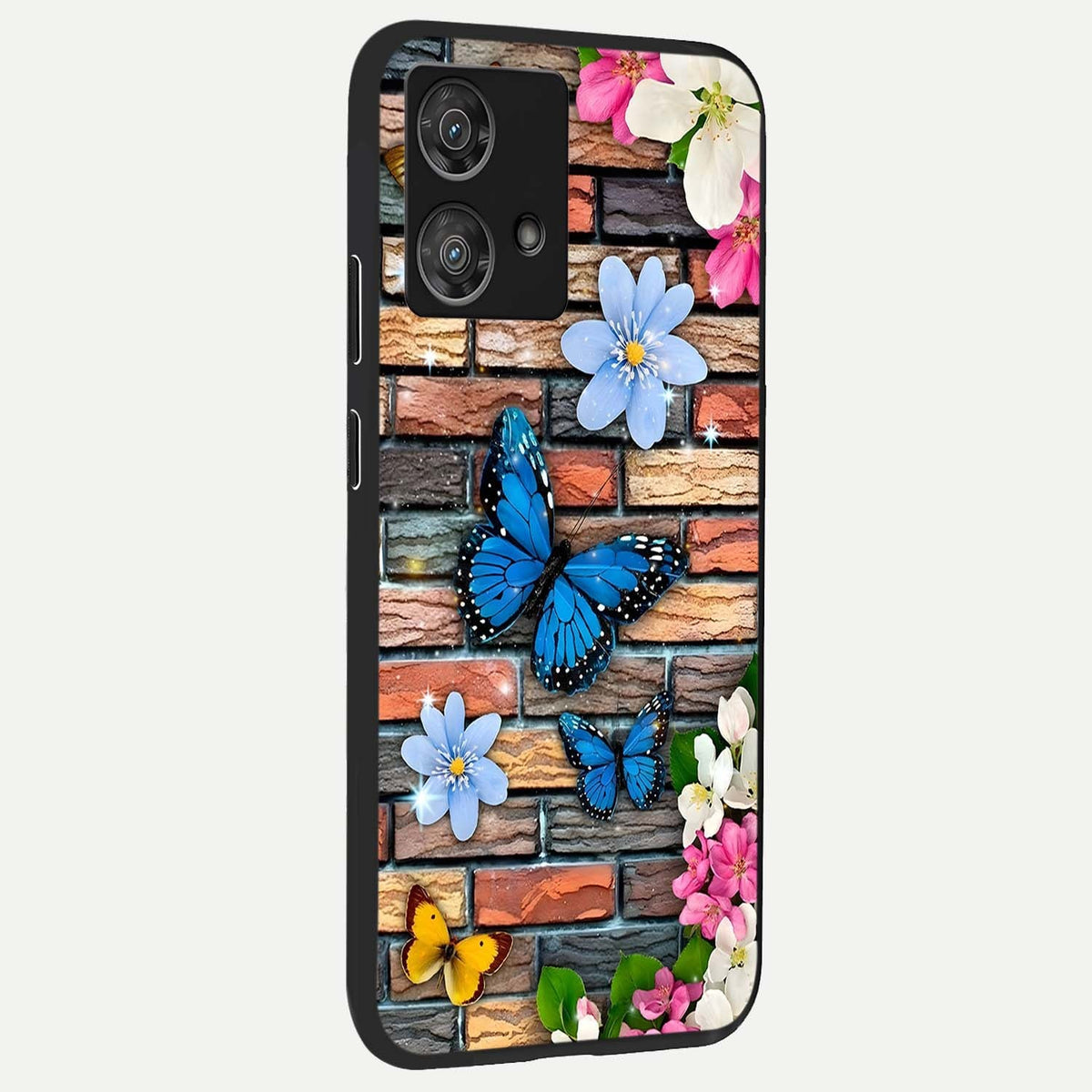Brick Bloom Flight back cover For Moto Edge 40 Neo slim fit glass case with vibrant aesthetic design
