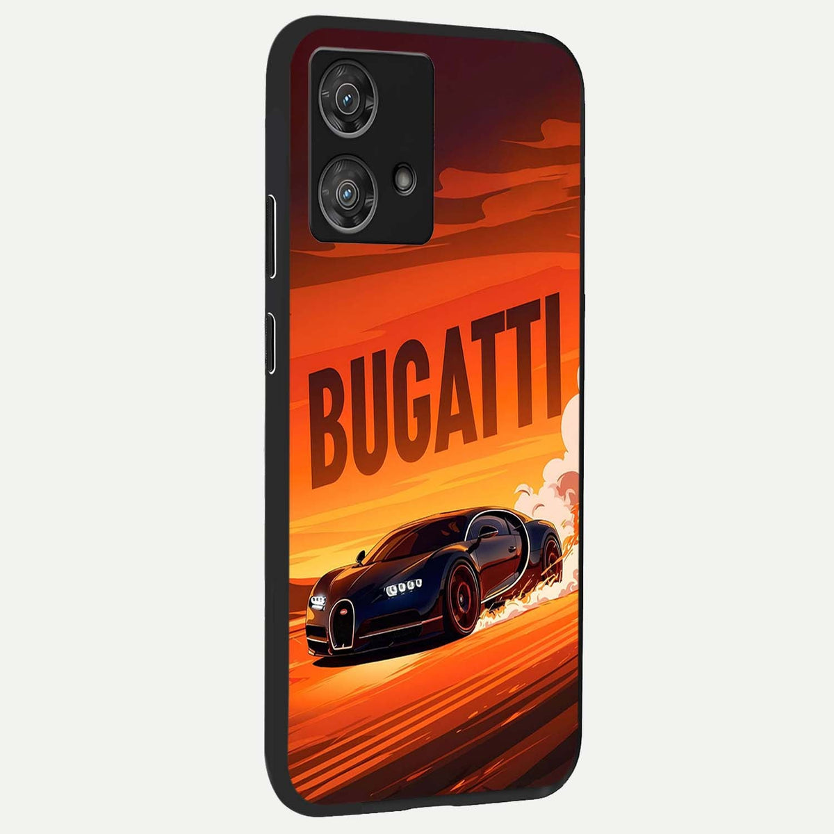 Inferno Bugatti Storm back cover For Moto Edge 40 Neo slim fit glass case with vibrant aesthetic design