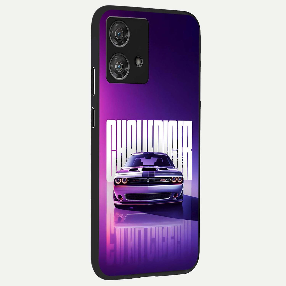 Midnight Muscle Ride back cover For Moto Edge 40 Neo slim fit glass case with vibrant aesthetic design