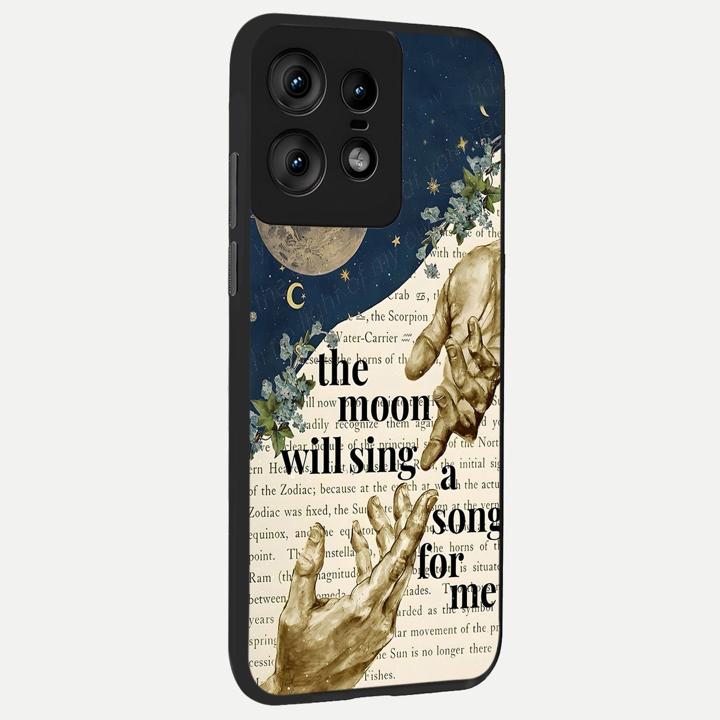 Aesthetic Divine back cover For Moto Edge50 Pro slim fit glass case with vibrant aesthetic design