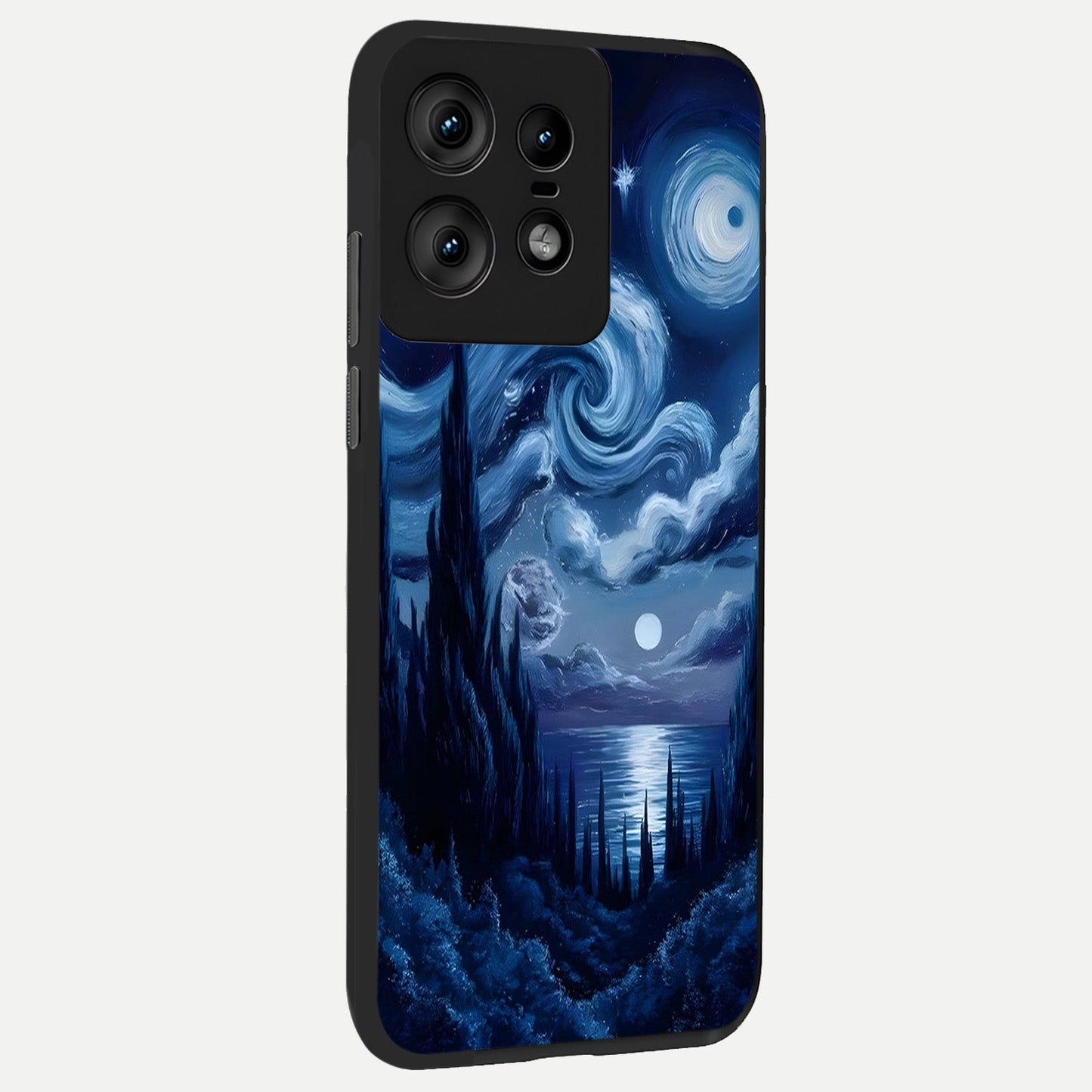 Celestial Dream Van Gogh back cover For Moto Edge50 Pro slim fit glass case with vibrant aesthetic design