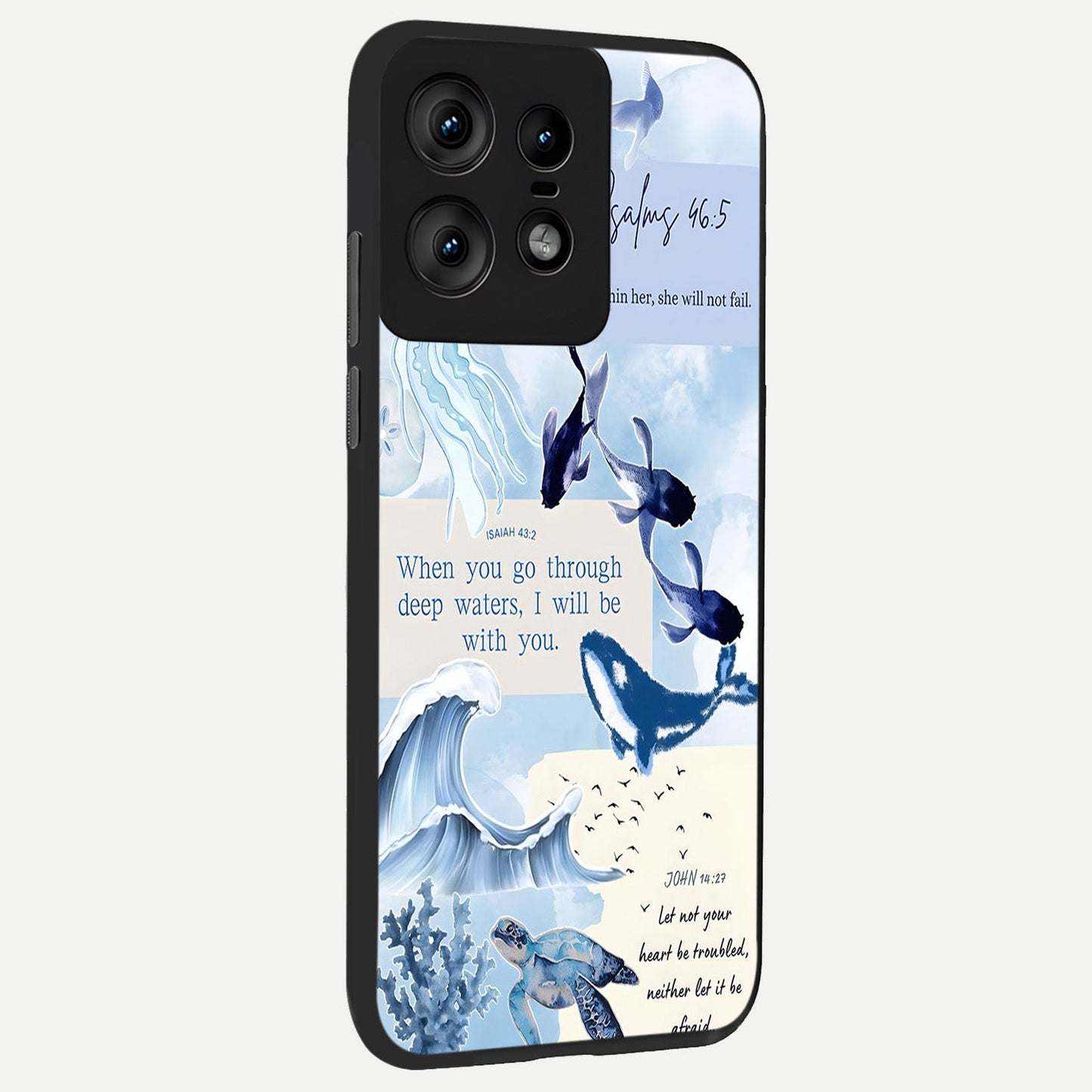 Faithful Ocean Promise back cover For Moto Edge50 Pro slim fit glass case with vibrant aesthetic design