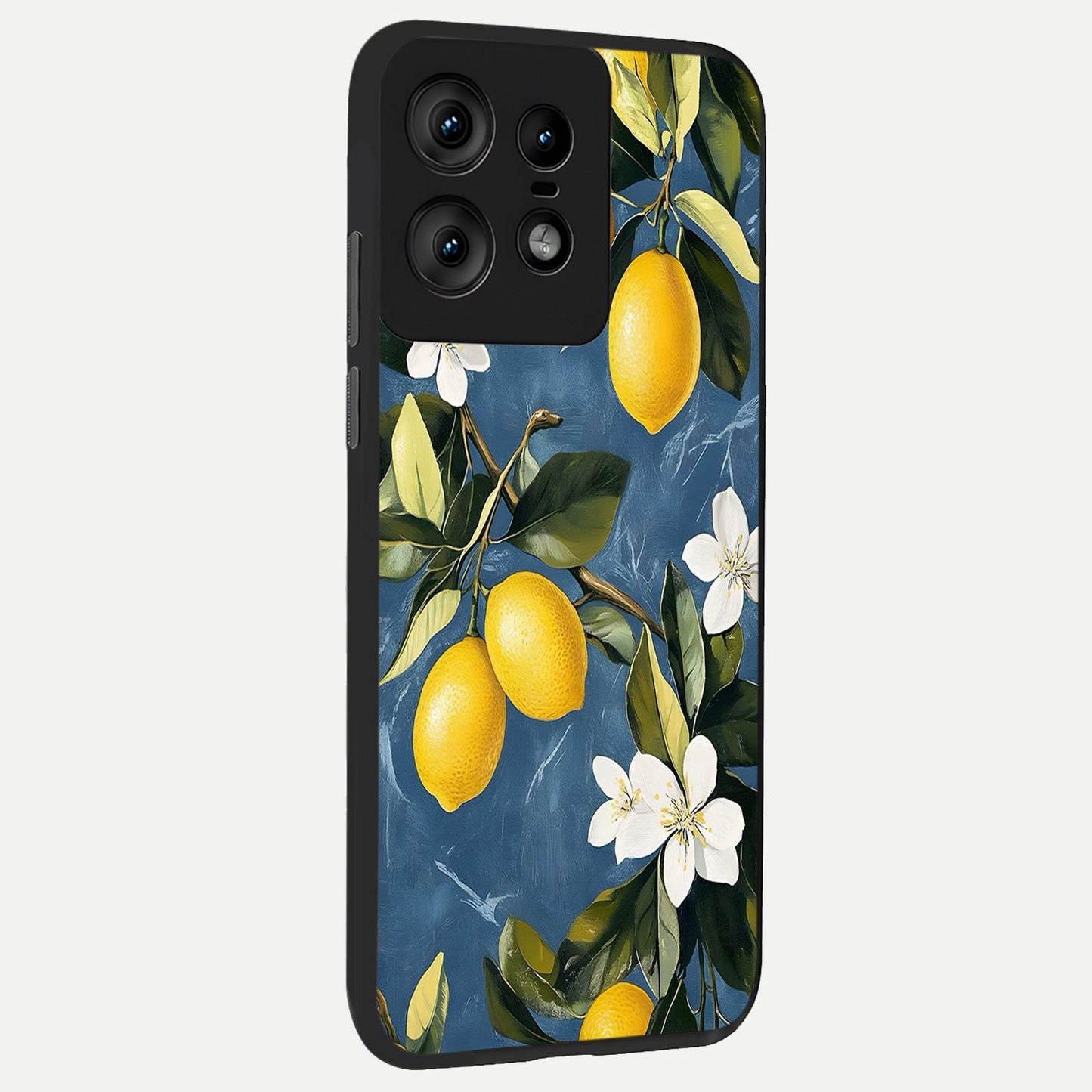 Lemon Dream Garden back cover For Moto Edge50 Pro slim fit glass case with vibrant aesthetic design