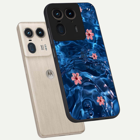 Bloom Thread Art phone case For Moto Edge 50 Ultra showing premium glass back cover with detailed artwork