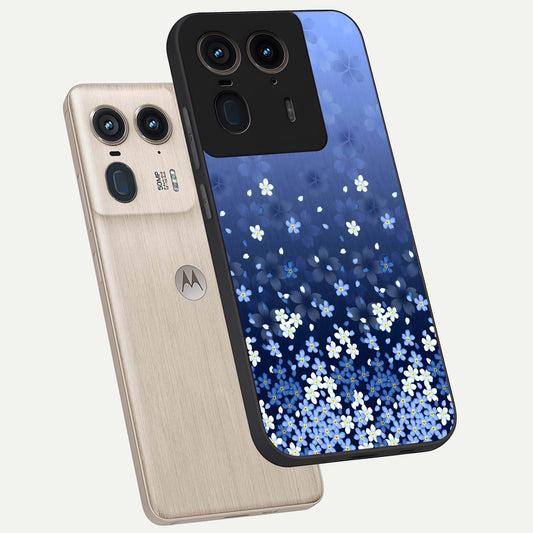Blue Starry phone case For Moto Edge 50 Ultra showing premium glass back cover with detailed artwork