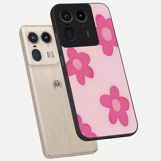 Candy Bloom Dreams phone case For Moto Edge 50 Ultra showing premium glass back cover with detailed artwork