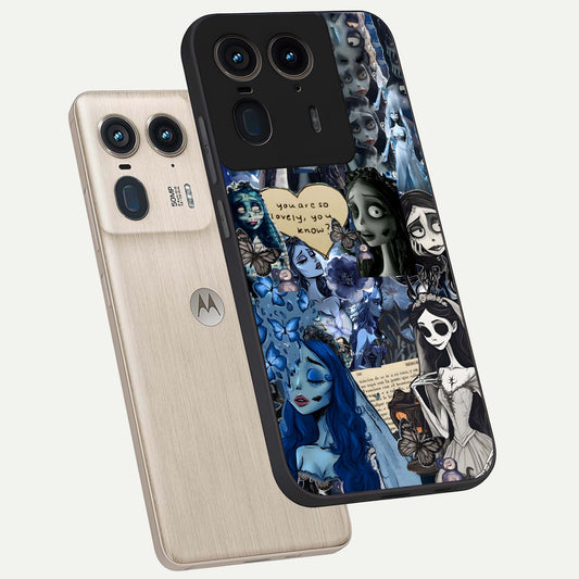 Corpse Bride Posters phone case For Moto Edge 50 Ultra showing premium glass back cover with detailed artwork