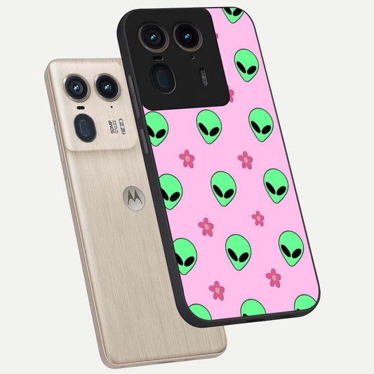 Cosmic Cute Crush phone case For Moto Edge 50 Ultra showing premium glass back cover with detailed artwork