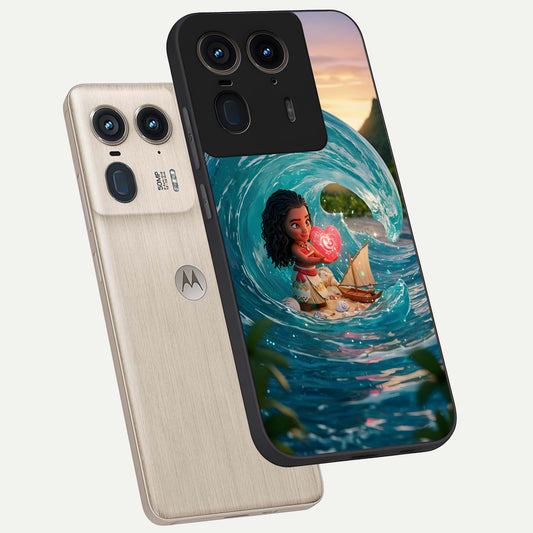 Heart of Ocean phone case For Moto Edge 50 Ultra showing premium glass back cover with detailed artwork