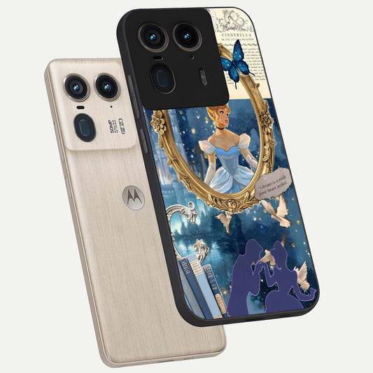 Midnight Queen phone case For Moto Edge 50 Ultra showing premium glass back cover with detailed artwork