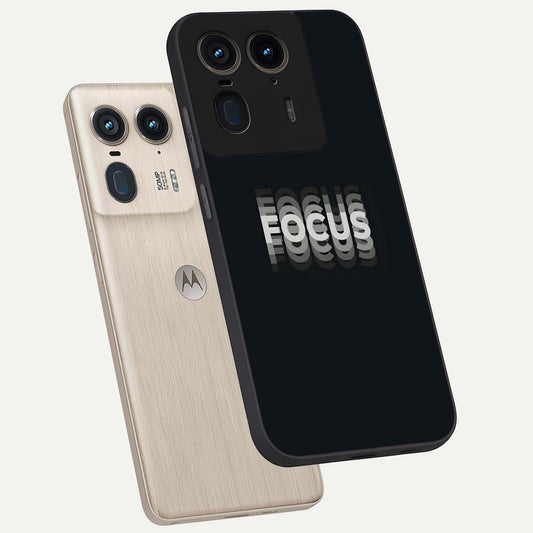Mono Focus Vision phone case For Moto Edge 50 Ultra showing premium glass back cover with detailed artwork