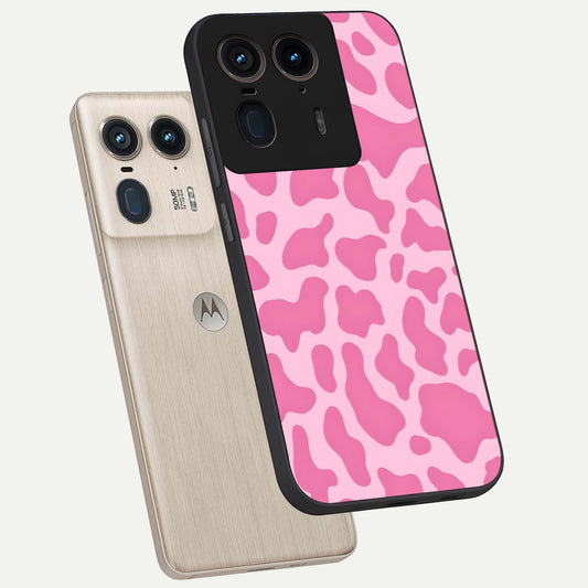 Pinkish Scenery phone case For Moto Edge 50 Ultra showing premium glass back cover with detailed artwork