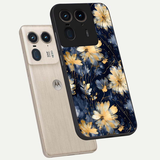 Royal Petal Dream phone case For Moto Edge 50 Ultra showing premium glass back cover with detailed artwork