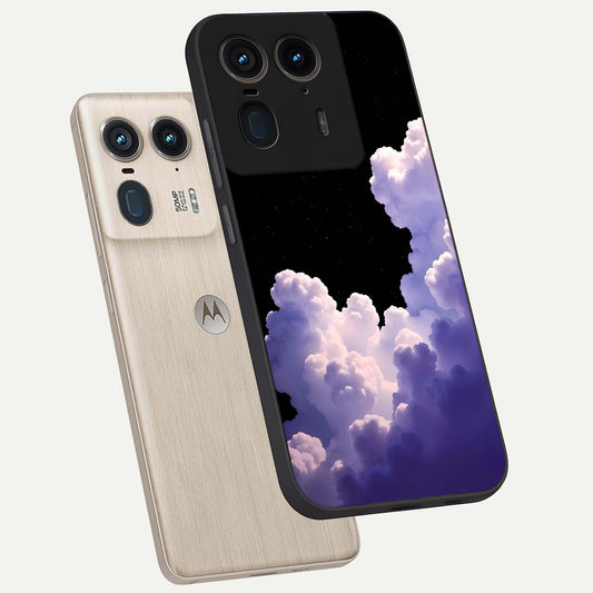 Starlit Night Whispers phone case For Moto Edge 50 Ultra showing premium glass back cover with detailed artwork