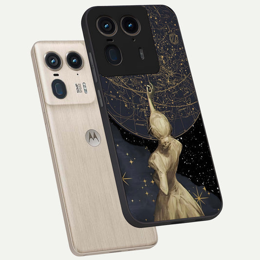 Taylor Swift Girl phone case For Moto Edge 50 Ultra showing premium glass back cover with detailed artwork