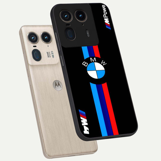 Turbo BMW Beast phone case For Moto Edge 50 Ultra showing premium glass back cover with detailed artwork