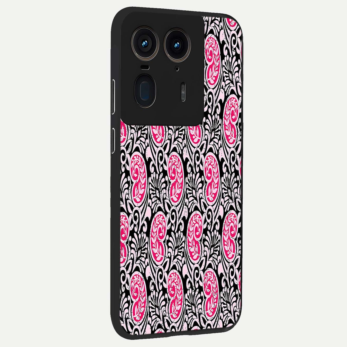 Crimson Paisley Charm back cover For Moto Edge 50 Ultra slim fit glass case with vibrant aesthetic design