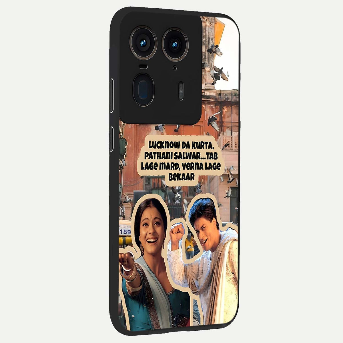 Desi Retro Vibes back cover For Moto Edge 50 Ultra slim fit glass case with vibrant aesthetic design