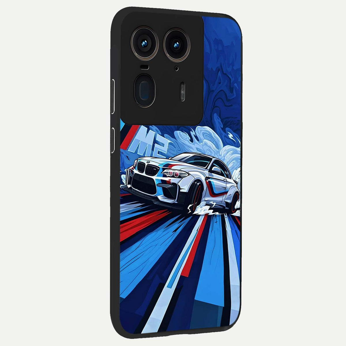 Drift Power Rush back cover For Moto Edge 50 Ultra slim fit glass case with vibrant aesthetic design