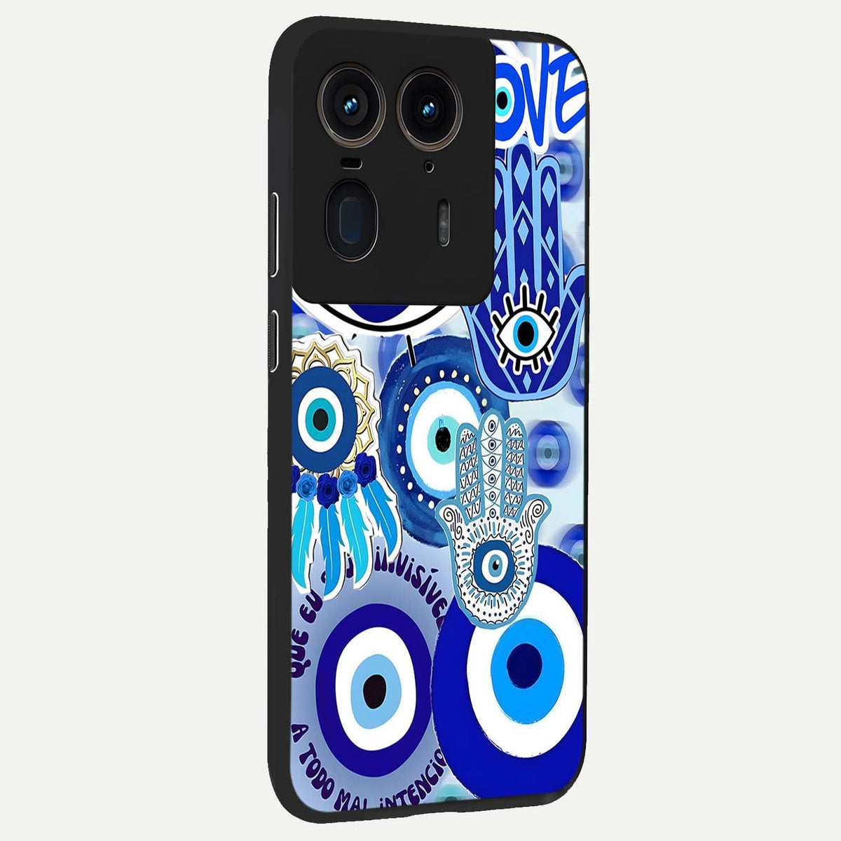 Evil Eyes Dream back cover For Moto Edge 50 Ultra slim fit glass case with vibrant aesthetic design