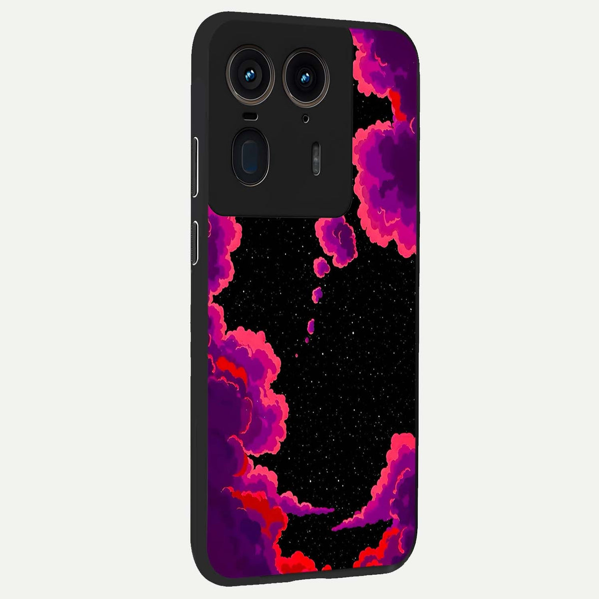 Galaxy Dream Frame back cover For Moto Edge 50 Ultra slim fit glass case with vibrant aesthetic design