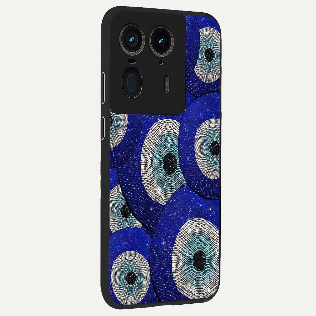 Galaxy Eye Flow back cover For Moto Edge 50 Ultra slim fit glass case with vibrant aesthetic design