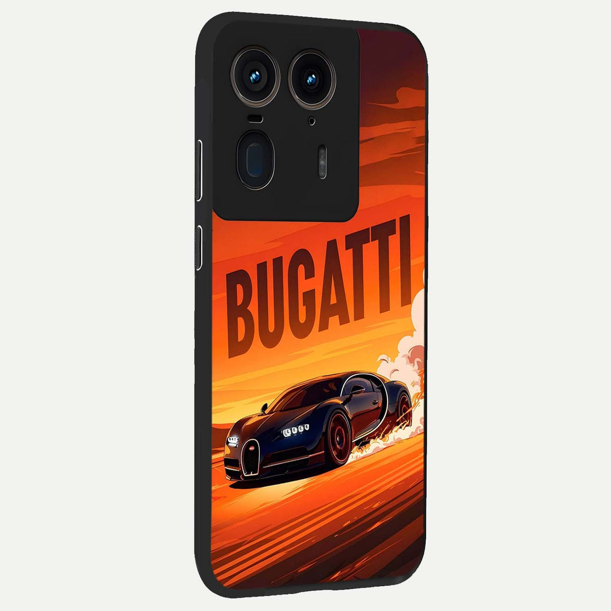 Inferno Bugatti Storm back cover For Moto Edge 50 Ultra slim fit glass case with vibrant aesthetic design