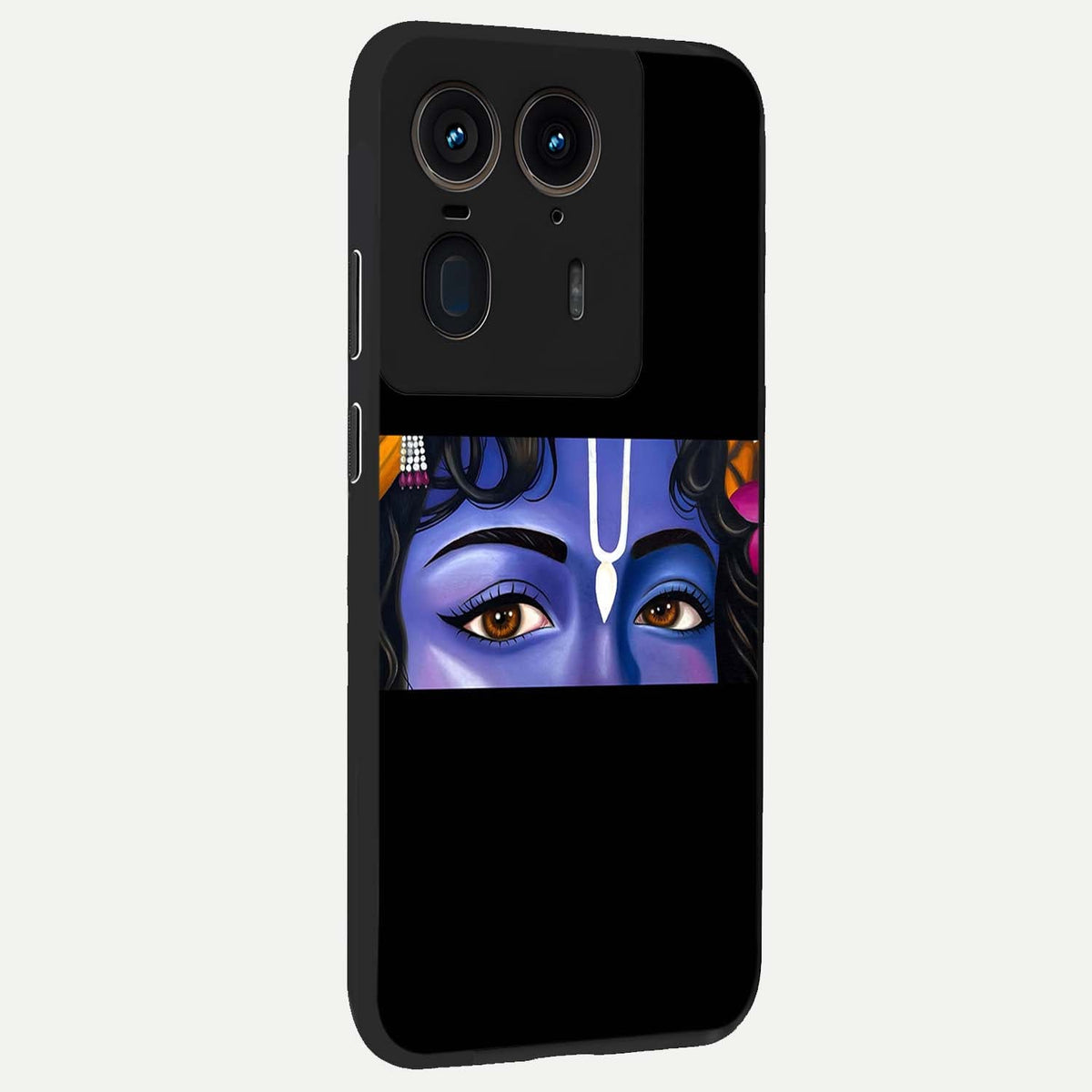 Krishna Eye back cover For Moto Edge 50 Ultra slim fit glass case with vibrant aesthetic design
