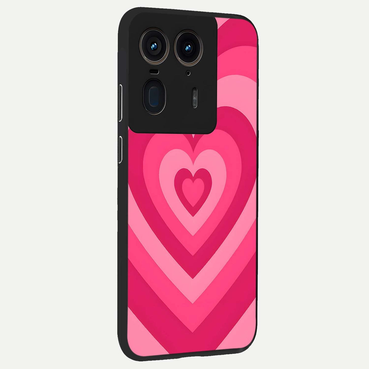 Layered Love Hearts back cover For Moto Edge 50 Ultra slim fit glass case with vibrant aesthetic design