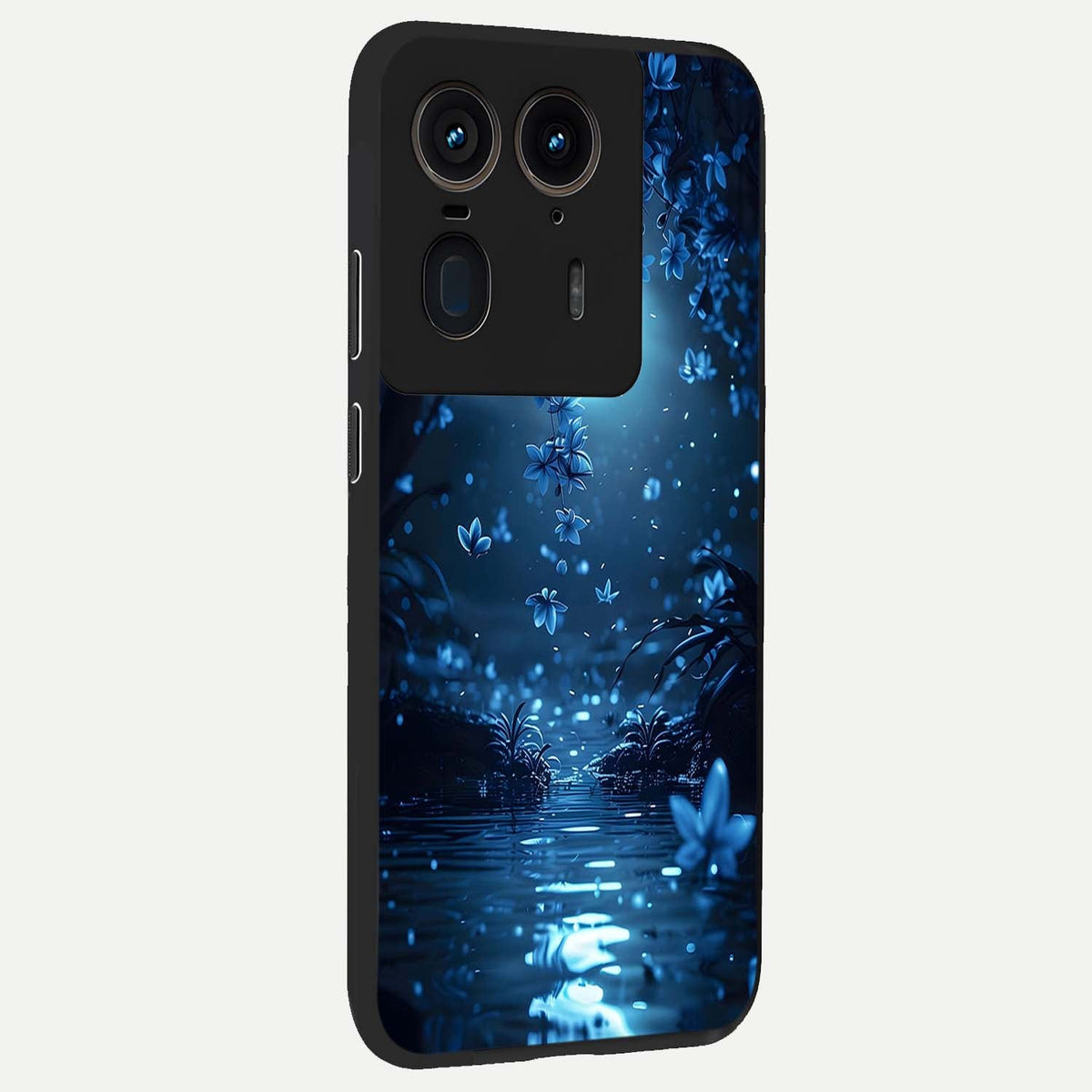 Moonlight Petal Dream back cover For Moto Edge 50 Ultra slim fit glass case with vibrant aesthetic design