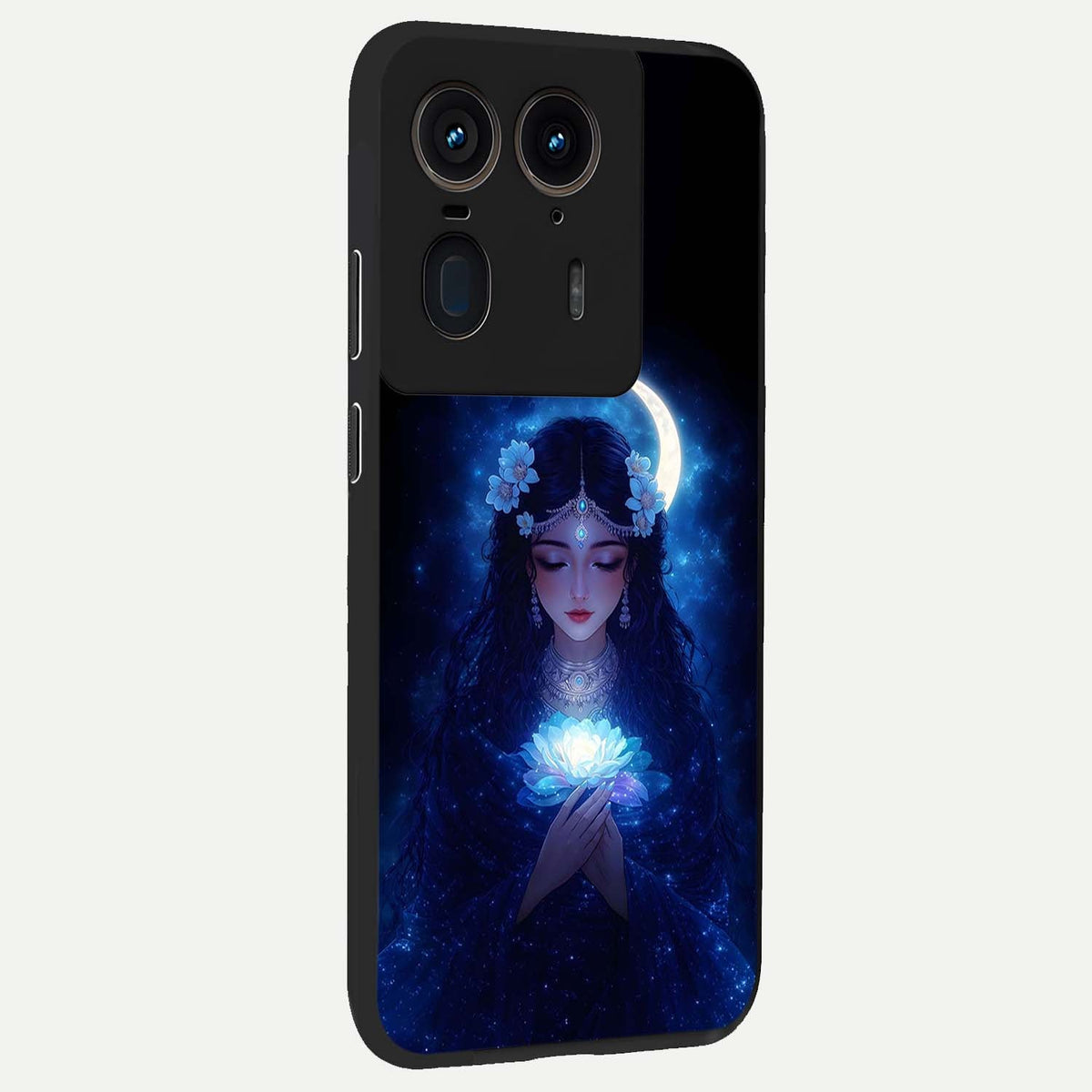 Mystic Moon Queen back cover For Moto Edge 50 Ultra slim fit glass case with vibrant aesthetic design