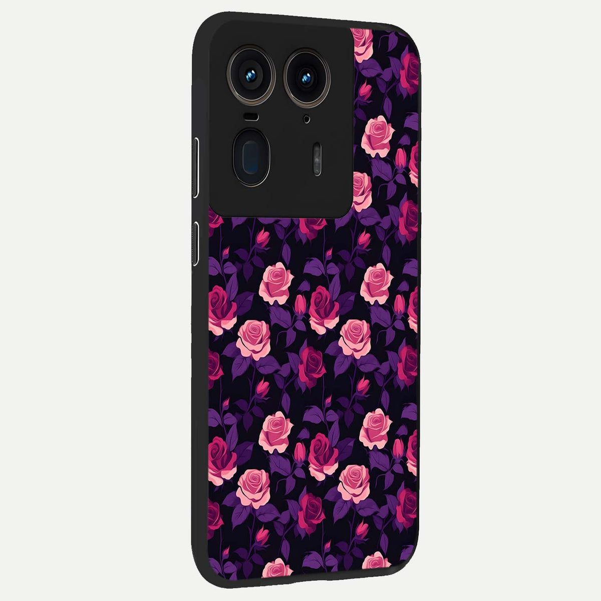 Rose Garden Twilight back cover For Moto Edge 50 Ultra slim fit glass case with vibrant aesthetic design