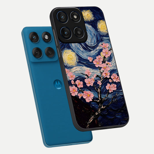 Van Gogh Scenery phone case For Moto Edge 60 showing premium glass back cover with detailed artwork