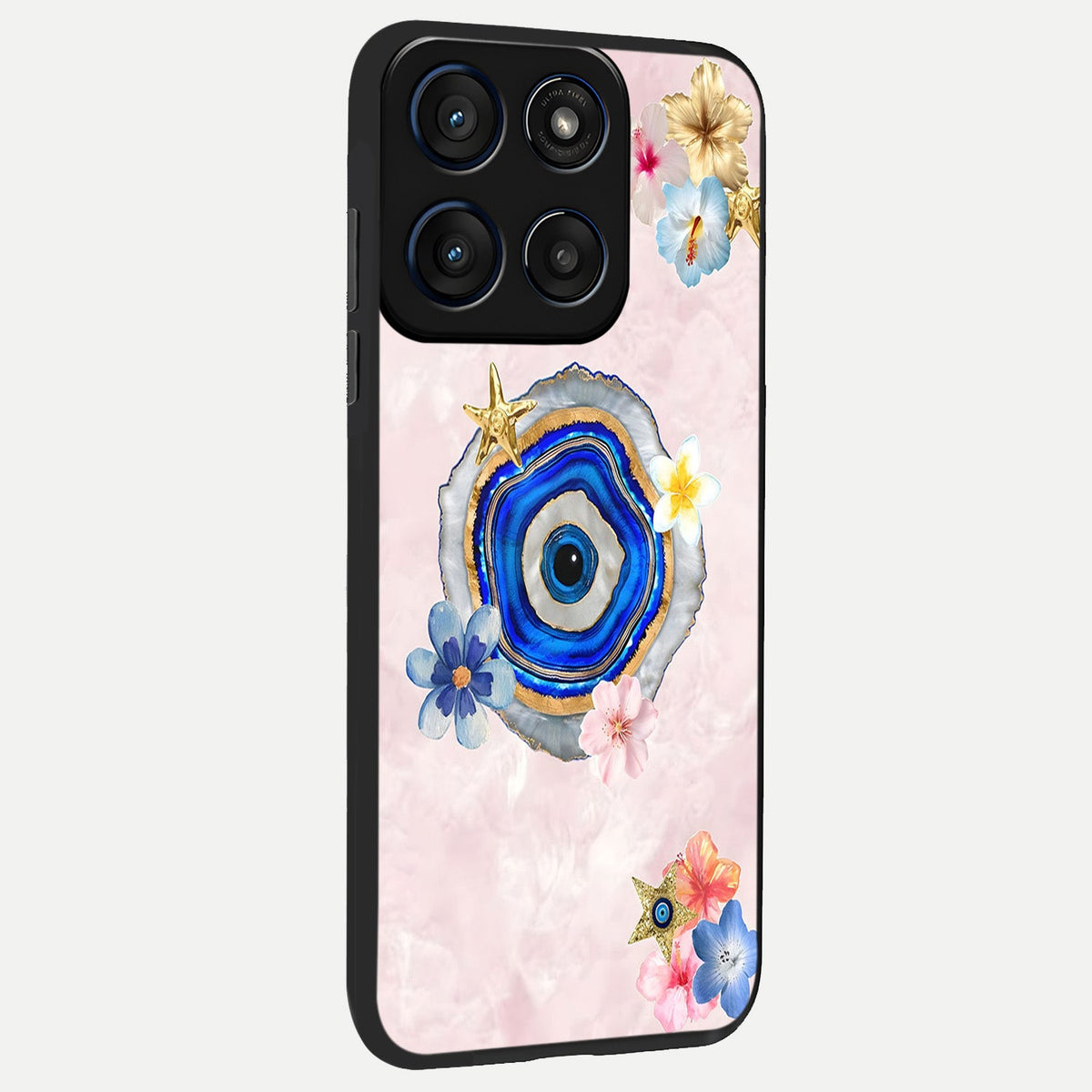 Divine Aura Bloom back cover For Moto Edge 60 slim fit glass case with vibrant aesthetic design