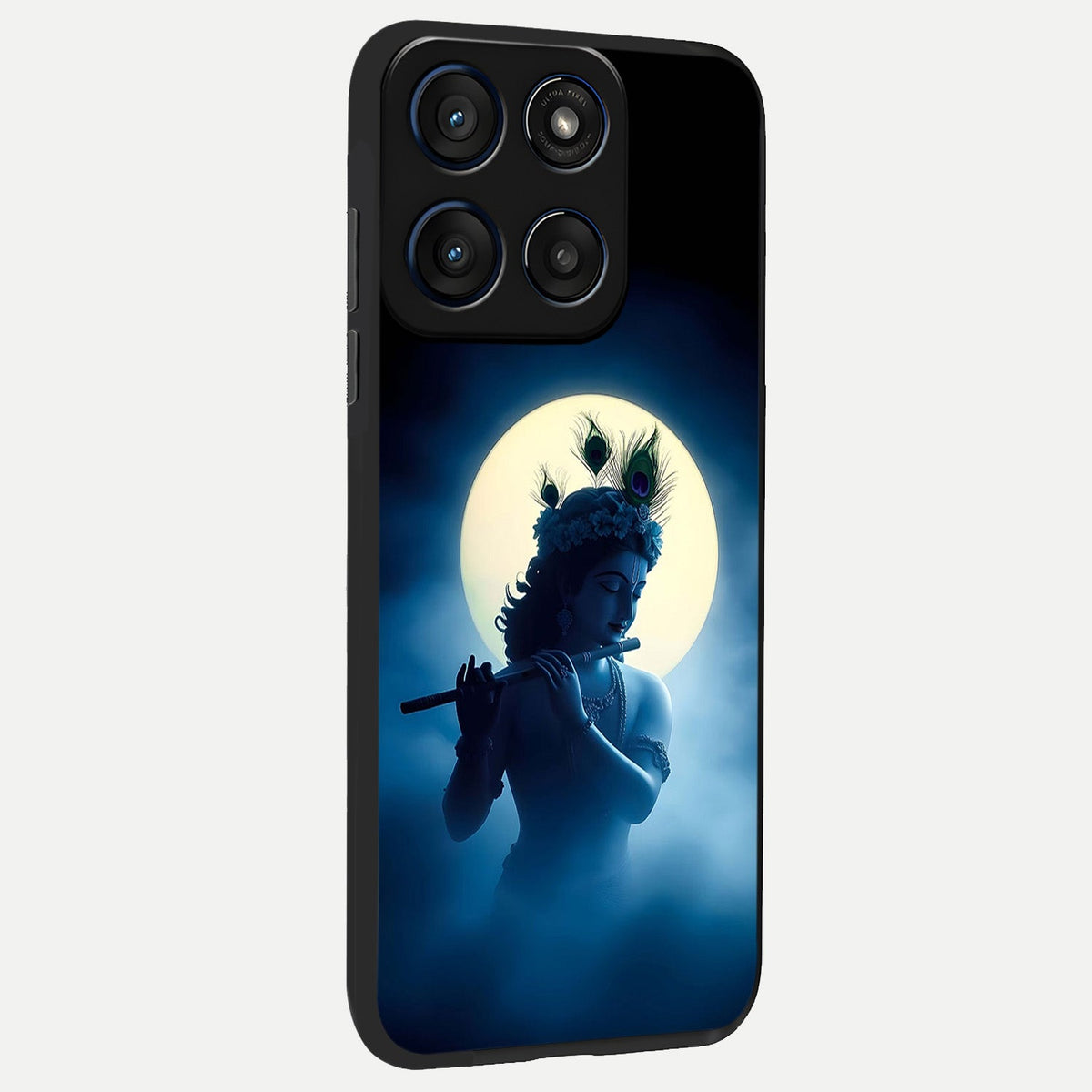 Divine Moon Flute back cover For Moto Edge 60 slim fit glass case with vibrant aesthetic design