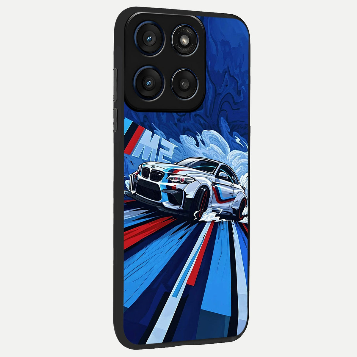 Drift Power Rush back cover For Moto Edge 60 slim fit glass case with vibrant aesthetic design